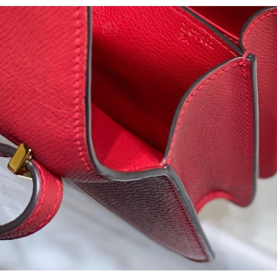 Replica Borsa Hermes Constance MM 24cm Rossa Epsom Imitazioni Replica Borsa Hermes Constance MM 24cm Rossa Epsom