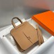 Replica Borsa Hermes Halzan 25 cammello scuro clemence