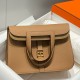 Replica Borsa Hermes Halzan 25 cammello scuro clemence
