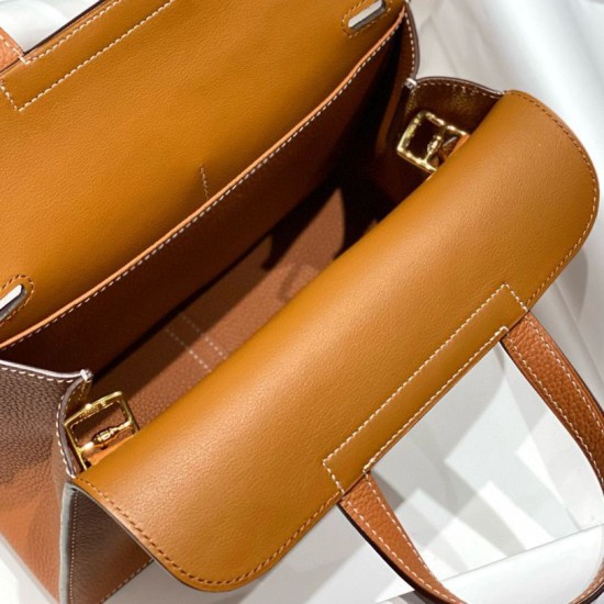 Replica Borse Hermes Halzan 25 marrone clemence Imitazioni Replica Borse Hermes Halzan 25 marrone clemence