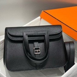 Replica Borse Hermes Halzan 25 nera clemence