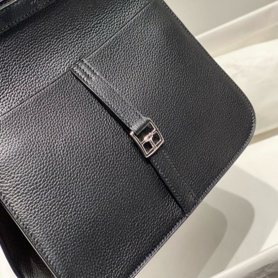 Replica Borse Hermes Halzan 25 nera clemence Imitazioni Replica Borse Hermes Halzan 25 nera clemence
