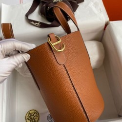 Replica Borse Firmate  Hermes In The Loop 18 fatta a mano Clemence marrone