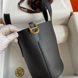 Replica Borsa Hermes In The Loop 18 fatta a mano Clemence nera