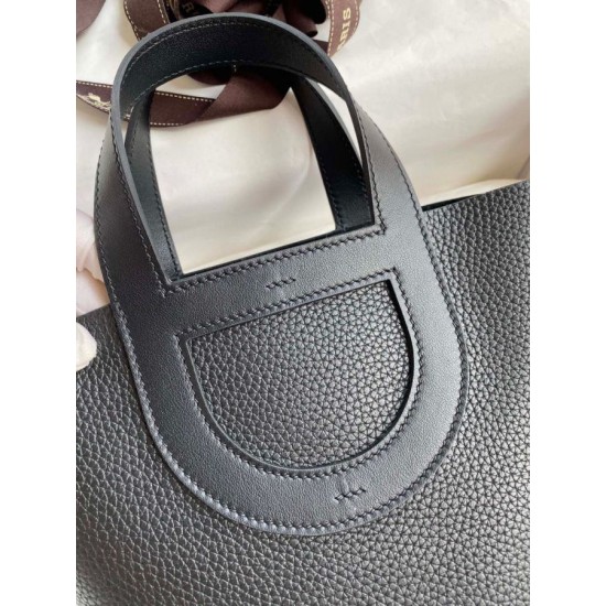 Replica Borsa Hermes In The Loop 18 fatta a mano Clemence nera Imitazioni Replica Borsa Hermes In The Loop 18 fatta a mano Clemence nera