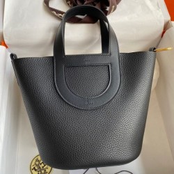 Replica Borsa Hermes In The Loop 18 fatta a mano Clemence nera