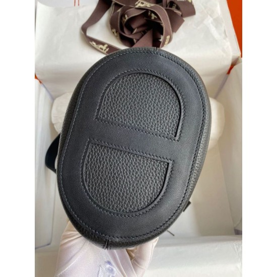 Replica Borsa Hermes In The Loop 18 fatta a mano Clemence nera Imitazioni Replica Borsa Hermes In The Loop 18 fatta a mano Clemence nera