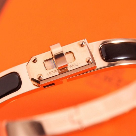 Replica Pari Bracciale Hermes Mini Clic Kelly nero