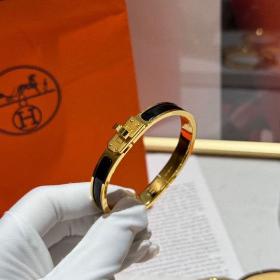 Replica Pari Bracciale Hermes Mini Clic Kelly nero