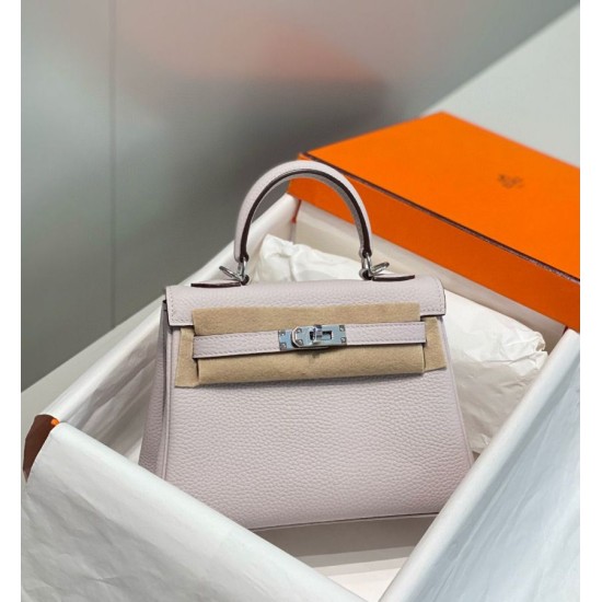 Replica Bora Pari Hermes Kelly 20cm/25cm malva pallido Clemence hardware argento Imitazioni Replica Bora Pari Hermes Kelly 20cm/25cm malva pallido Clemence hardware argento