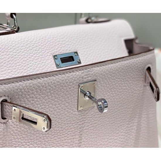 Replica Bora Pari Hermes Kelly 20cm/25cm malva pallido Clemence hardware argento Imitazioni Replica Bora Pari Hermes Kelly 20cm/25cm malva pallido Clemence hardware argento