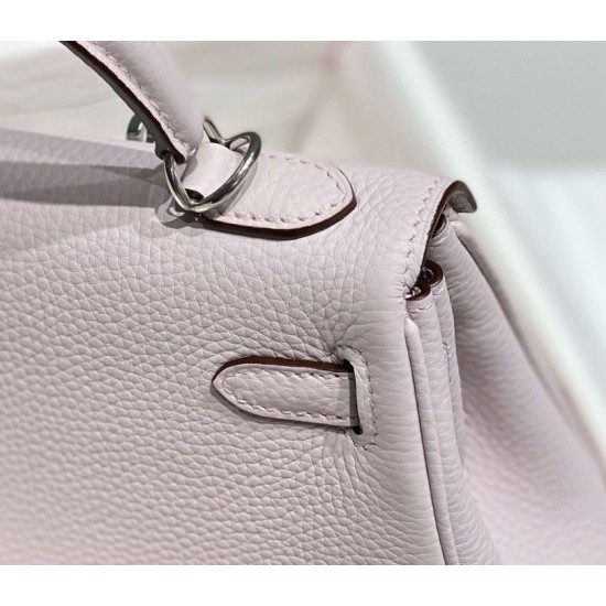 Replica Bora Pari Hermes Kelly 20cm/25cm malva pallido Clemence hardware argento Imitazioni Replica Bora Pari Hermes Kelly 20cm/25cm malva pallido Clemence hardware argento