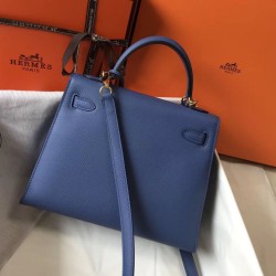 Replica Borse Hermes Kelly 25cm Sellier blu Epsom Imitazioni Replica Borse Hermes Kelly 25cm Sellier blu Epsom