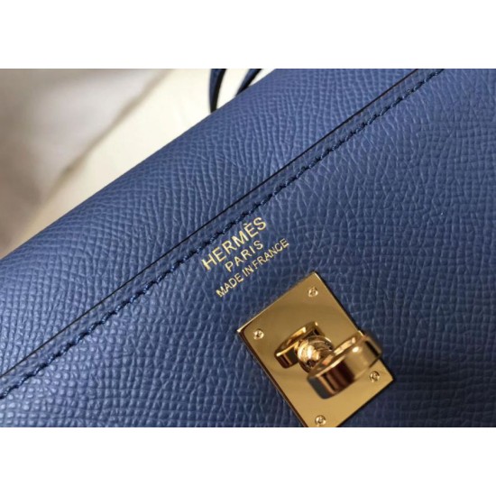 Replica Borse Hermes Kelly 25cm Sellier blu Epsom Imitazioni Replica Borse Hermes Kelly 25cm Sellier blu Epsom
