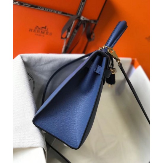 Replica Borse Hermes Kelly 25cm Sellier blu Epsom Imitazioni Replica Borse Hermes Kelly 25cm Sellier blu Epsom
