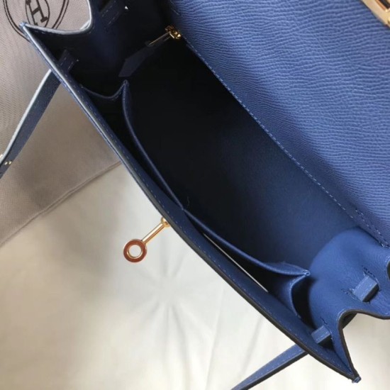 Replica Borse Hermes Kelly 25cm Sellier blu Epsom Imitazioni Replica Borse Hermes Kelly 25cm Sellier blu Epsom