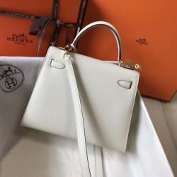 Replica Borsa Hermes Kelly 25cm Sellier bianca Epsom Imitazioni Replica Borsa Hermes Kelly 25cm Sellier bianca Epsom