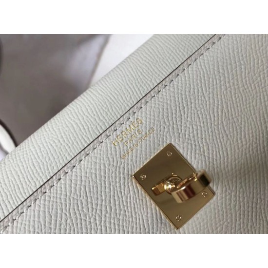 Replica Borsa Hermes Kelly 25cm Sellier bianca Epsom Imitazioni Replica Borsa Hermes Kelly 25cm Sellier bianca Epsom