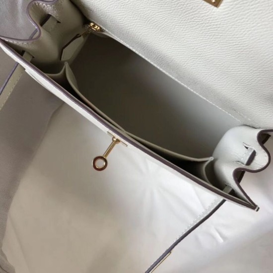 Replica Borsa Hermes Kelly 25cm Sellier bianca Epsom Imitazioni Replica Borsa Hermes Kelly 25cm Sellier bianca Epsom