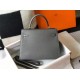 Replica Borse  Hermes Kelly 28cm/32cm Ardesia Epsom hardware dorato