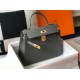 Replica Borse  Hermes Kelly 28cm/32cm Ardesia Epsom hardware dorato
