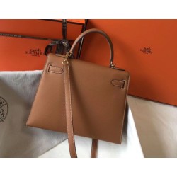 Borse Hermes Kelly 28cm/32cm marrone Epsom hardware dorato Borse Hermes Kelly 28cm/32cm marrone Epsom hardware dorato