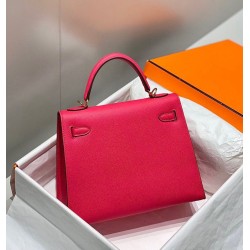 Borsa Hermes Kelly 28cm/32cm Rosa Epsom hardware dorato Borsa Hermes Kelly 28cm/32cm Rosa Epsom hardware dorato