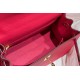 Replica Borsa Hermes Kelly 28cm/32cm Rosa Epsom hardware dorato