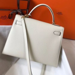 Replica Borsa Hermes Kelly 28cm/32cm Bianco Epsom hardware dorato Imitazioni Replica Borsa Hermes Kelly 28cm/32cm Bianco Epsom hardware dorato