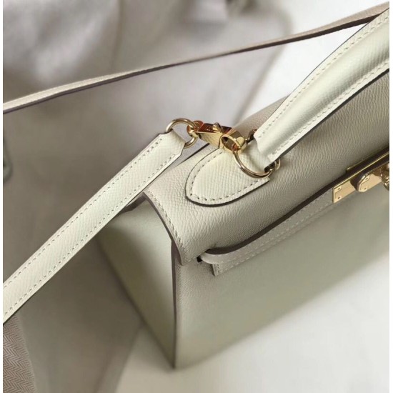 Replica Borsa Hermes Kelly 28cm/32cm Bianco Epsom hardware dorato Imitazioni Replica Borsa Hermes Kelly 28cm/32cm Bianco Epsom hardware dorato