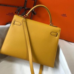 Replica Borsa Hermes Kelly 28cm/32cm Giallo Epsom hardware dorato Imitazioni Replica Borsa Hermes Kelly 28cm/32cm Giallo Epsom hardware dorato