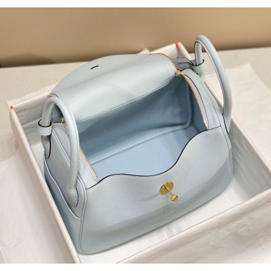 Replica Borse Hermes Lindy 26 cm Blu con finiture dorate Imitazioni Replica Borse Hermes Lindy 26 cm Blu con finiture dorate