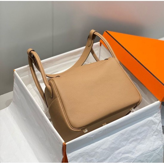 Replica Borse  Hermes Lindy 26 cm cammello con finiture dorate