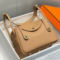 Replica Borse  Hermes Lindy 26 cm cammello con finiture dorate