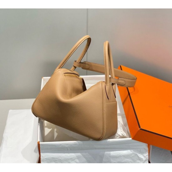 Replica Borse  Hermes Lindy 26 cm cammello con finiture dorate