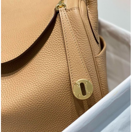 Replica Borse  Hermes Lindy 26 cm cammello con finiture dorate