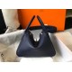 Replica Borsa Hermes Lindy 26 cm blu navy con finiture dorate Imitazioni Replica Borsa Hermes Lindy 26 cm blu navy con finiture dorate