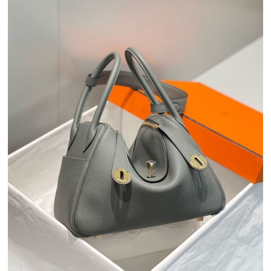 Replica Borsa Hermes Lindy 26 cm Gris Meyer con finiture dorate Imitazioni Replica Borsa Hermes Lindy 26 cm Gris Meyer con finiture dorate