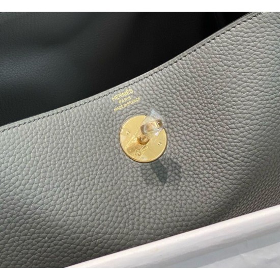Replica Borsa Hermes Lindy 26 cm Gris Meyer con finiture dorate Imitazioni Replica Borsa Hermes Lindy 26 cm Gris Meyer con finiture dorate