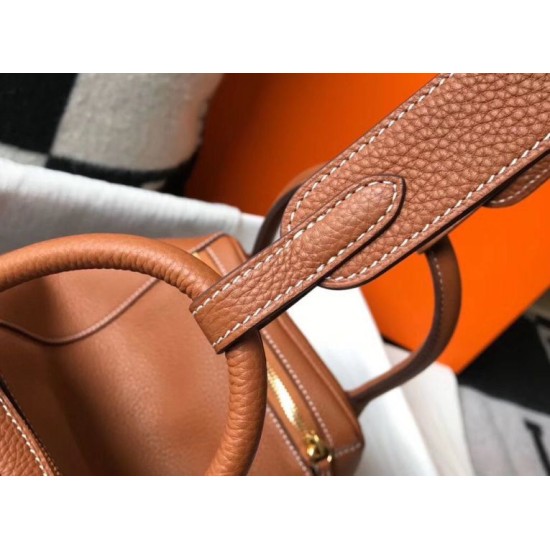 Replica Borsa Hermes Lindy 26 cm Marrone con finiture dorate Imitazioni Replica Borsa Hermes Lindy 26 cm Marrone con finiture dorate