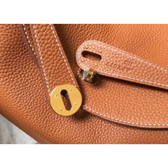 Replica Borsa Hermes Lindy 26 cm Marrone con finiture dorate Imitazioni Replica Borsa Hermes Lindy 26 cm Marrone con finiture dorate