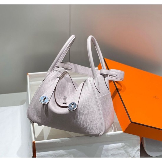 Replica Borse  Alta Qualità Hermes Lindy 26 cm viola chiaro con finiture dorate