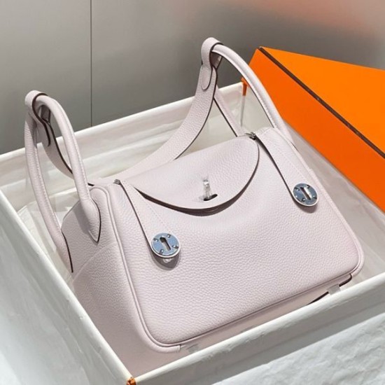 Replica Borse  Alta Qualità Hermes Lindy 26 cm viola chiaro con finiture dorate