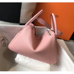 Borse Hermes Lindy 26 cm Rosa con finiture dorate Borse Hermes Lindy 26 cm Rosa con finiture dorate