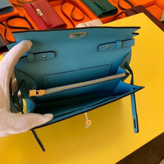 Replica Alta gamma Portafoglio Hermes Kelly Classique To Go Epsom Blu Imitazioni Replica Alta gamma Portafoglio Hermes Kelly Classique To Go Epsom Blu