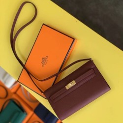Portafoglio Hermes Kelly Classique To Go Epsom Bordeaux