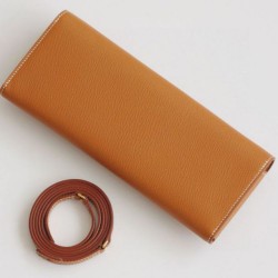 Replica Portafoglio Hermes Maillon To Go Epsom marrone