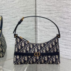 Replica Mini borsa Dior 30 Montaigne Cigale in jacquard blu obliquo Riproduzione Fedele Mini borsa Dior 30 Montaigne Cigale in jacquard blu obliquo imitazioni