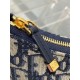 Replica Mini borsa Dior 30 Montaigne Cigale in jacquard blu obliquo Riproduzione Fedele Mini borsa Dior 30 Montaigne Cigale in jacquard blu obliquo imitazioni