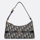 Replica Mini borsa Dior 30 Montaigne Cigale in jacquard blu obliquo Riproduzione Fedele Mini borsa Dior 30 Montaigne Cigale in jacquard blu obliquo imitazioni